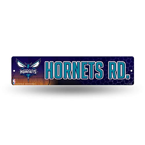 NBA Rico Industries 16-Inch Plastic Street Sign DÃ©cor, Charlotte Hornets Team Color, 3.75 x 16-inches