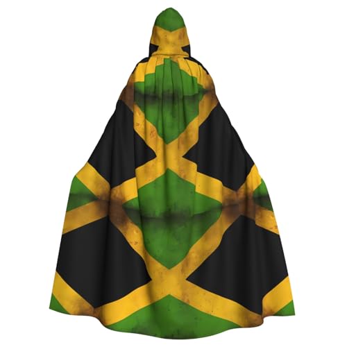 Veste à capuche adulte drapeau jamaïcain et cape longue de fête homme femme