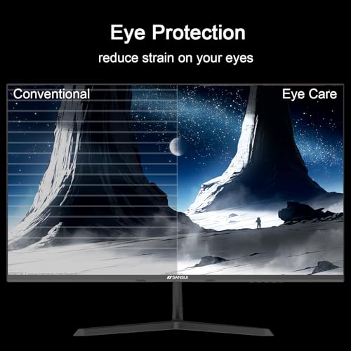 Maximize Your Experience SANSUI 27 Inch Monitor, IPS 100Hz Computer Monitor Full HD 1920 x 1080P with HDMI VGA Interface Eye Care Frameless 100 x 100mm VESA (ES-27X3AL, HDMI Cable Included) - Image 6