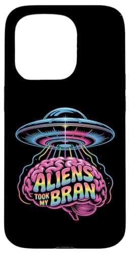 Aliens Took My Brain UFO �U�� ���C���{�[�A�[�g���[�N �X�}�z�P�[�X iPhone 15 Pro �p