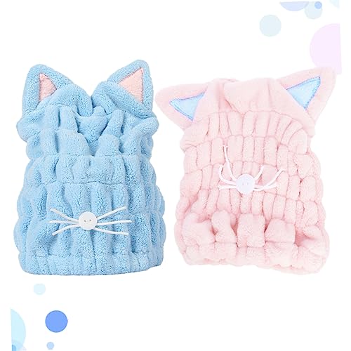 Cabilock Toalha De Cabelo De Microfibra 4 Unidades Envoltório De Toalha De Cabelo De Secagem Rápida