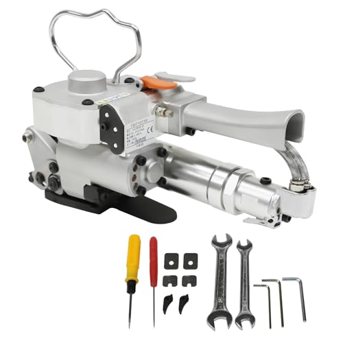 ZONEPACK Pneumatic Strapping Tool Handheld Baler Package Packaging Machine PP PET Portable Wrapping Strapping Machine 1/2Inch to 3/4Inch (13-19mm)