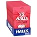 HALLS Throat Soothing Creamy Strawberry Throat Drops, 12 Bags of 25 Drops (300 Total Drops)