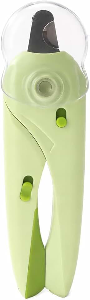 Cortador de Unhas para Cães e Gatos Kit Completo com Alicate Lixa e Luz de LED - Design Ergonômico para Corte Seguro e Preciso (Verde)