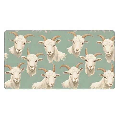 Tapis de souris de jeu grand format anti-glisse avec base en caoutchouc chèvre