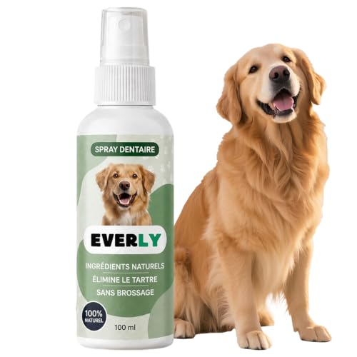 Everly Spray Dentaire Chien, Spray Dentaire Anti tartre Pour Chien