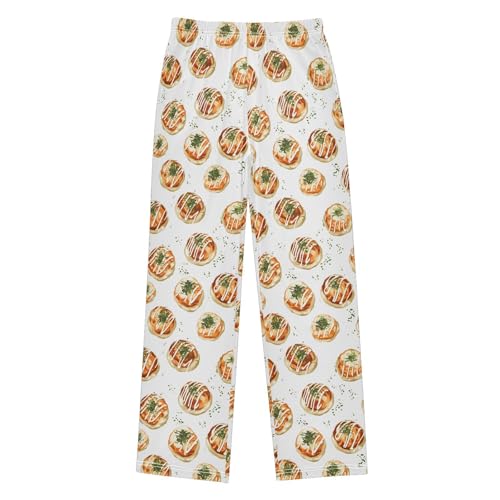 Pajama Pants Desserts Hamburgers PJ Bottoms Sleepwear Lounge Sleep Pant with Pockets