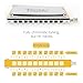 JDR Trochilus Chromatic Harmonica 10 Holes Chromonica Key of C Armonica Valveless Harp Mouth Organ with Case for Adults Professionals Beginners Teachers Students (Chromatic/Solo Tuning Key of C)