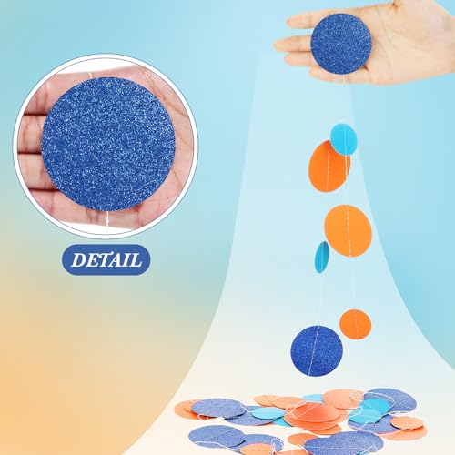 Outus 5 Pieces Orange,Blue Round Dots Garland Party Hanging Decor by Outus - Used condition - Image 3