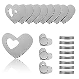 UOCAI 8er Set Tischdeckenbeschwerer mit Magnet, Herz Extra schwer magnetische Beschwerer Gewichte, Tischdeckengewichte magnetisch Tischtuchbeschwerer aus Edelstahl für Innen und draußen