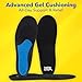 Gel Insoles, Trim-to-Fit, Shock-Absorbing Gel Pad for All-Day Comfort & Pain Relief (Mens 8-14)