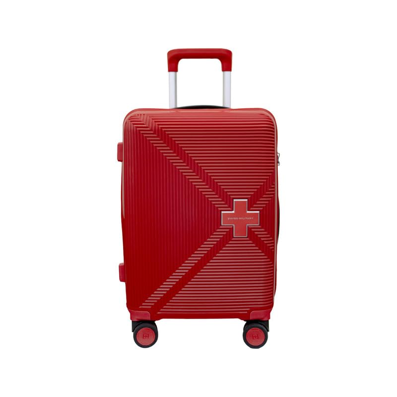 Image of SWISS MILITARY Maze 65CM Medium Hard Trolley Bag, Polypropylene Suitcase, TSA Lock 360 Wheels, Anti-Theft Zipper, Premium Lining Strong Handle, Travel Luggage - 67L Capacity