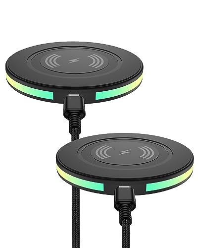 2Pack 15w Phone Wireless Charging Pad for Google Pixel 10 Pro XL 9a 9 8 8 Pro 7 pro, QI Wireless Charger Station Cargador Inalambrico for Android Samsung Galaxy S25 S24 S23 + S22 Ultra Apple iPhone