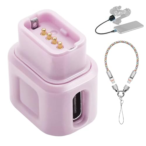 Suitable for Shimano EW-EC300 4-pin to Type-C Converter, 12 Speed Di2 Charger, Di2 Charging Cable, Bicycle Electronic Variable Speed Outdoor Charging Solution (Light Purple)