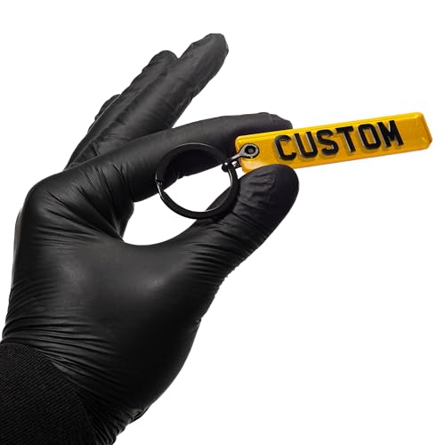 Pixly® Personalised Custom Licence Plate Keychain, Mini UK Number Plate Keyring, Name Key Chain, Motorbike Hex Car Registration Key Ring, Gift Private Reg Fob, Gift for Him Her (Hex Plate) - Image 2
