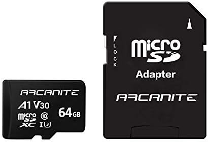 ARCANITE 128GB microSDXC Memory Card with Adapter - A2, UHS-I U3, V30, 4K, C10, Micro SD, Optimal read speeds up to 95 MB/s