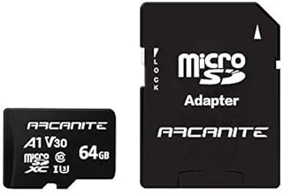 ARCANITE 128GB microSDXC Memory Card with Adapter - A2, UHS-I U3, V30, 4K, C10, Micro SD, Optimal read speeds up to 95 MB/s