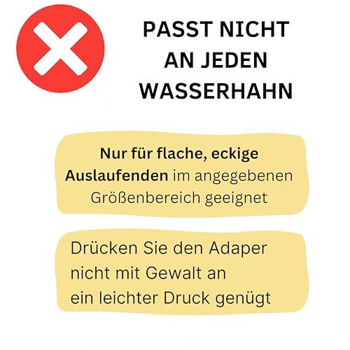 Wasserhahnanschluss für Wasserhahn ohne Gewinde
