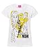 Disney Beauty und das Biest T-Shirt Kinder Mädchen Belle Weiß Top 7-8 Jahre