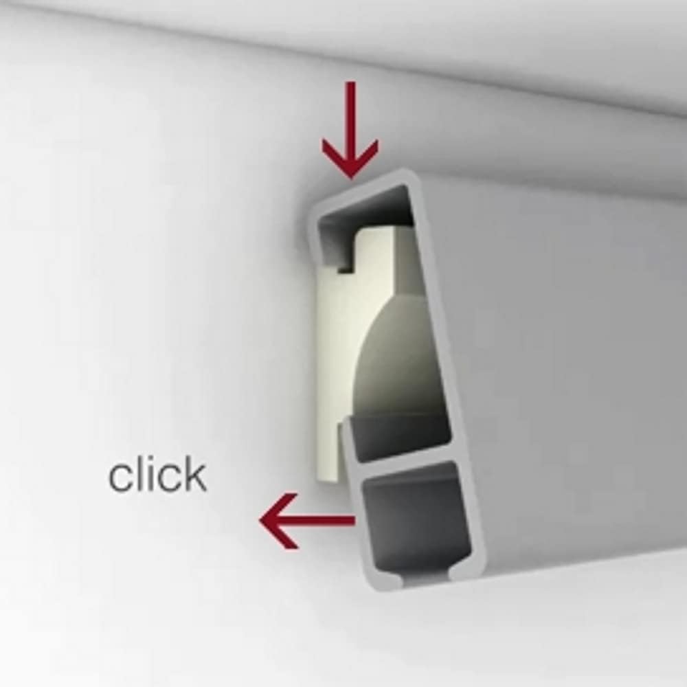 Pack Basic RM de 3 Metros Guías de Aluminio Blanco con 6 colgadores Nylon para Colgar Cuadros……… (Blanco, 3 metros + 6 colgadores)