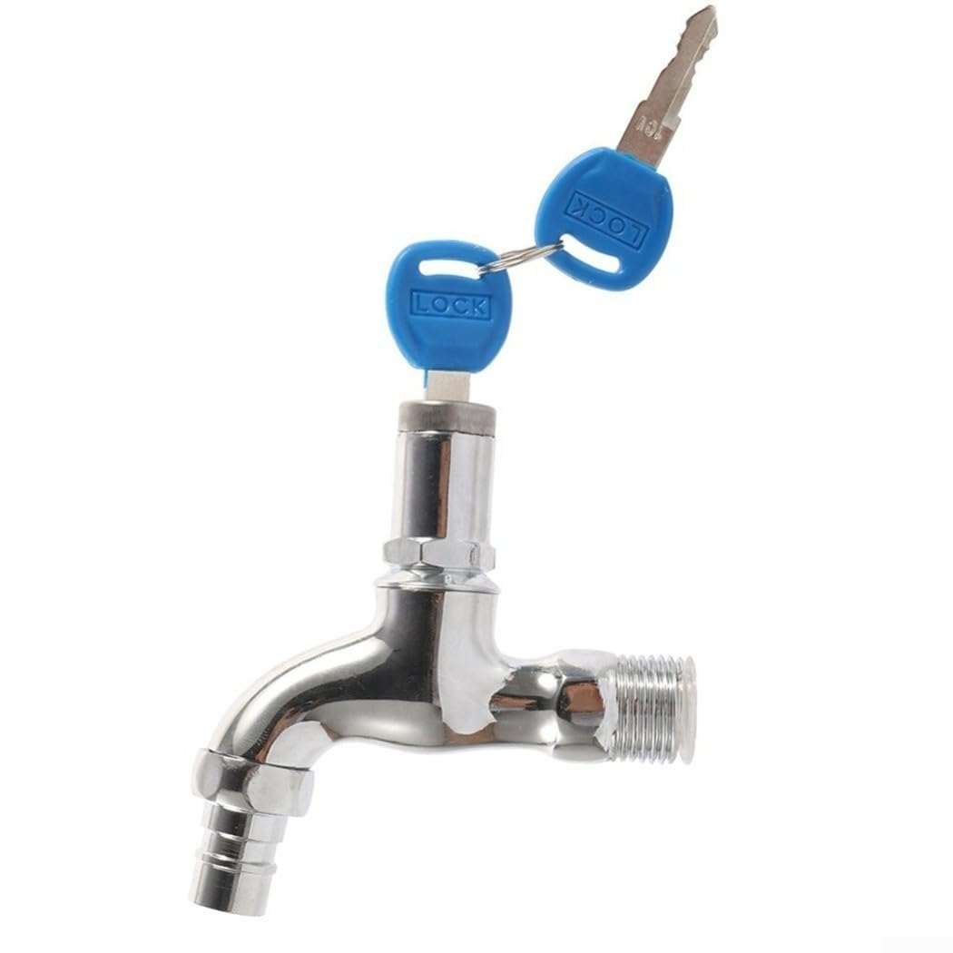 Rubinetto Esterno Antifurto Con Serratura 1/2" - Corpo In Lega Di Zinco, 10 MPa Per Giardino E Autolavaggio