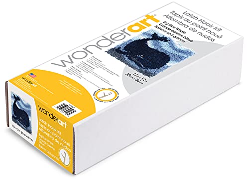 Image of Wonderart Big Blue Whale Latch Hook Kit, 12 inch X 12 inch