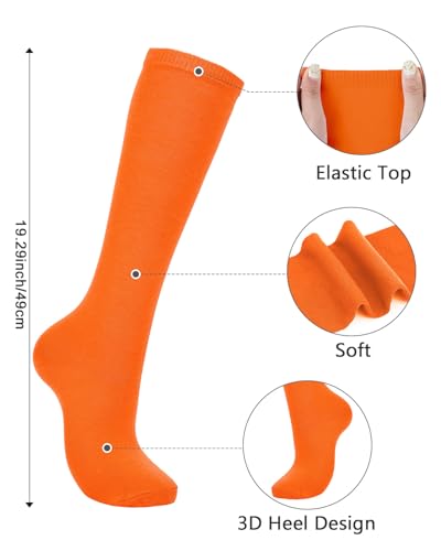 Image of Century Star Knee High Socks for Women Long Tube Socks with Stripes