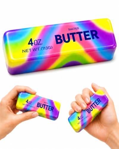 Rainbow Butter Squishy 1Pcs Slow-Rebound Desk Decor for Adults