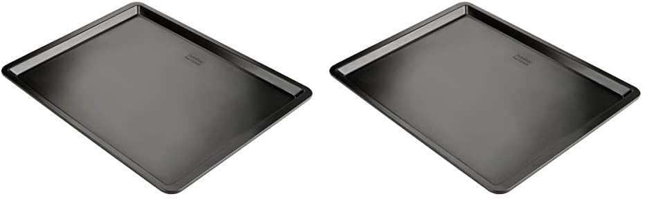 Zenker Black Metallic Back- und Plätzchenblech – Hitzebeständig bis 230°C, 420x320x15mm (Packung mit 2)