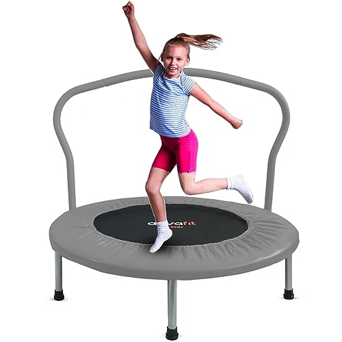 Ativafit 36'' Trampoline for Kids Foldable Mini Toddler Trampoline with Comfortable Foam Handle Play Indoor Outdoor Home Use for Boys Girls for Fun by ATIVAFIT - Used condition - US$52.81