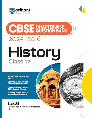Image of Arihant CBSE Chapterwise Question Bank History, Geography, Political Science Class 12 Board Exam 2025 | 2025-2016 PYQs | Topicwise NCERT-Based ... | Edition 2025 | English Medium