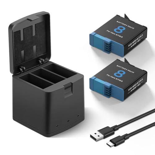 2 Pack 1500mAh Batteries for GoPro Hero 8