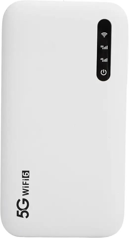 Dan&Dre Ponto de acesso móvel 5G WiFi 6, velocidade rápida de até 2,77 Gbps, router WiFi portátil com bateria de 6100 mAh, com ranhura para cartão SIM para telemóvel, tablet e