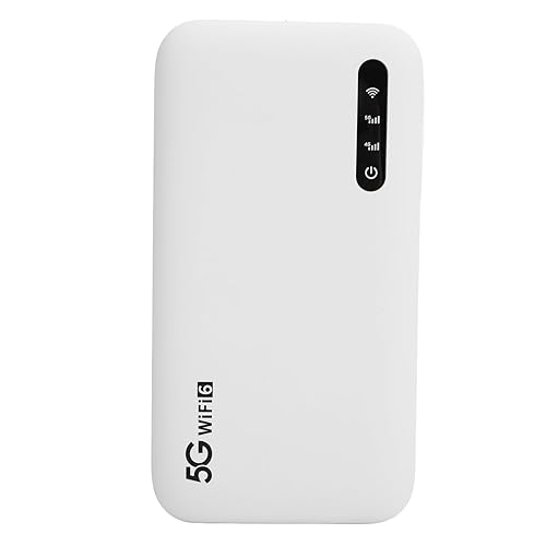 Hotspot móvil 5G Wi Fi 6, enrutador de punto de acceso de alta velocidad de 2.77 Gbps, soporte de 16 dispositivos, router portátil de 6100 mAh WiFi