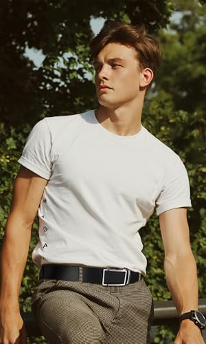 Casual Mens Ratchet Belt Leather, Adjustable Black Dress Belt for Men with Gift Box, Ideal for Golf, Work, Travel2