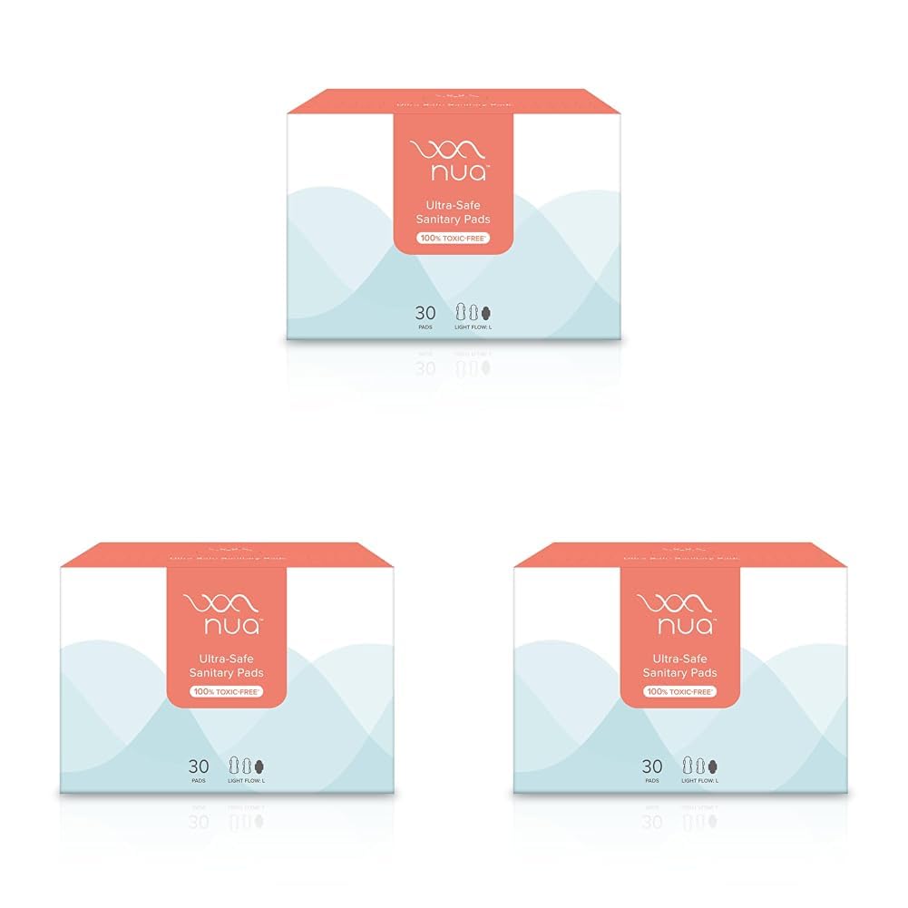 Nua Ultra-Safe Sanitary Pads For Women | 30 Ultra Thin Pads | Light-L | Safe on Skin | Toxic-Free & Rash-Free | Unscented | Leakproof | Made Safe (Pack of 3) (B0CRBGG8YX) Amazon Price History, Amazon Price Tracker