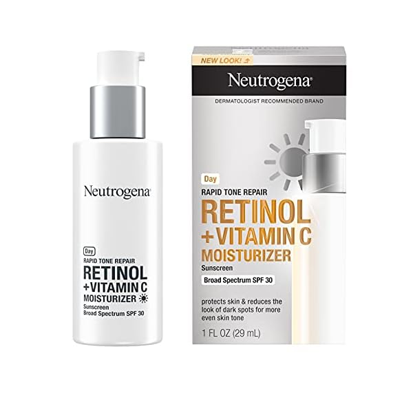 Neutrogena-Rapid-Tone-Repair-Retinol-Vitamin-C-Facial-Moisturizer-with-Retinol-Vitamin-C-Hyaluronic-Acid-SPF-30-Sunscreen-Tone-Evening-Brightening-Face-Cream-1-fl-oz Neutrogena Rapid Tone Repair Retinol + Vitamin C Facial Moisturizer with Retinol, Vitamin C, Hyaluronic Acid & SPF 30 Sunscreen, Tone-Evening & Brightening Face Cream, 1 fl. oz