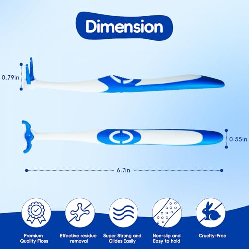 Extra Clean Dental Floss Kit|Professional Oral Care Flosser|Ergonomic Handle|BPA Free|Mint|One Flosser & Flosser Refill Head 29 ea - Image 3