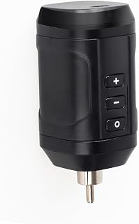 Tattoo Pen Battery - Rechargeable Portable Mini Wireless Tattoo Power Supply Battery(1650Mah) For Tattoo Pen Machine, RCA Connector, LCD Display RCA Tattoo Motor Machine,Black