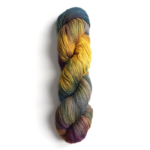 100% Baby Alpaca Yarn Wool 100g Hank DK Weight Hand Dyed Made in Peru - Heavenly Soft and Perfect for Knitting and Crocheting (Whispering Hills, DK Hand Dyed - 100g Hank)