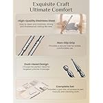 Rena Chris Acupuncture Pen, Manual Reflexology Tools for Muscle Tension and Pain Relief, Acupressure Pen and Stainless Steel Gua Sha Set with Reflexology Chart, Easy to Use - Image 3