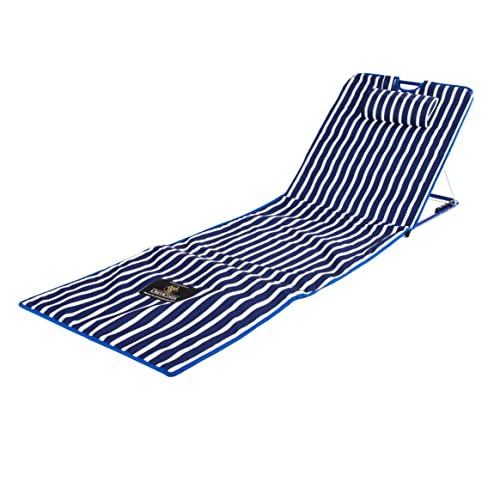 CREVICOSTA QUALITY MARK MARCAS DE CALIDAD - POTASIO 1309-1 - Tumbona portátil para Playa, Jardín y Camping. Plegable y Fácil de Transportar. Alfombra de Playa con Respaldo ergonómico (Marinera)