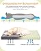 KSIIA Orthopädisches Hundebett Grosse Hunde, Hundekissen Waschbar 105x70cm, Hundebetten mit Abnehmbarer Deckel, Hundematte Doppelseitig Wendbare, Dunkelgrau