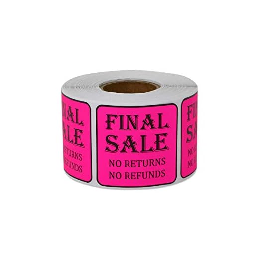 Neon Pink Final Sale Stickers for Retail