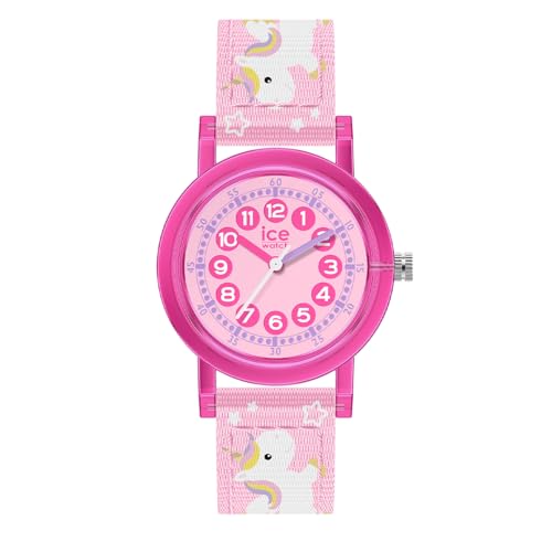 ICE-WATCH - Ice Learning Pink Unicorn - Montre Rose pour Fille avec Bracelet en Nylon - 024496 (Extra Small)