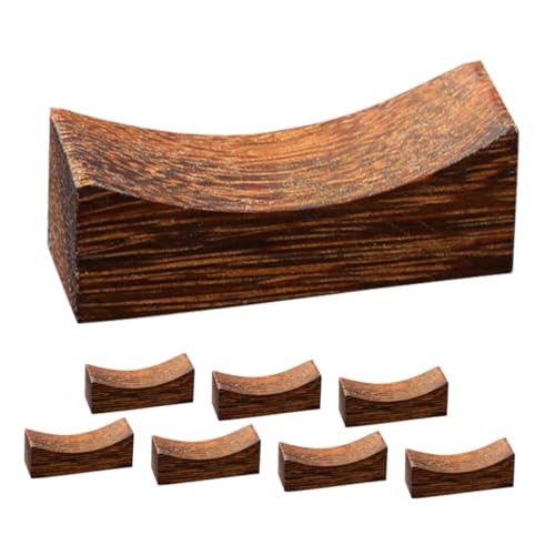 HOMOBABE 8個 日式木製箸置き シングルグルーブ設計で箸 スプーン フォークを安定保持 清潔感を高めるシンプルでエレガントなカトラリーホル