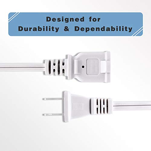 Yeatel 10ft Two-Prong Indoor Extension Cord #TOP18