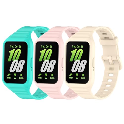 Gheper 3�p�b�N �\�t�g�E�H�b�`�o���hcompatible with Samsung Galaxy Fit3[2024] SM-R390 �V���R�����X�g�o���h �I�[�����E���h�ی�o���h �����p�u���X���b�g�X�g���b�v