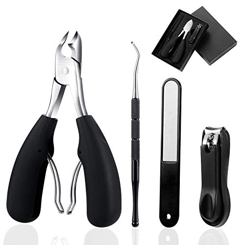 Onlylove 4 cortaúñas para uñas gruesas para uñas gruesas para uñas gruesas encarnadas de dedo del pie duro y fuerte tijeras de uñas grandes Cover