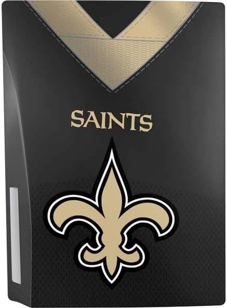Skinit Decal Gaming Skin Compatible with PS5 Bundle - Officially Licensed NFL New Orleans Saints Team Jersey Design